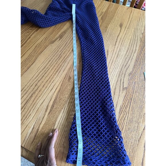 Sammy B Diamond Mesh Bootcut Pants Purple Flared Trashy Y2K NWT Lined Party XS - Picture 12 of 15